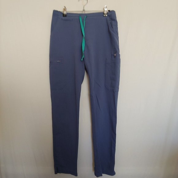 Figs Pants - Figs womens scrub pants with drawstring in periwinkle size XS